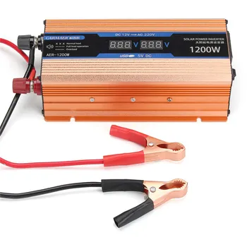 

Inverter 500/1200/2200W DC 12V/AC 220V Voltage Transformer Pure Sine Wave Power Inverter Smart Double LCD display Car Power