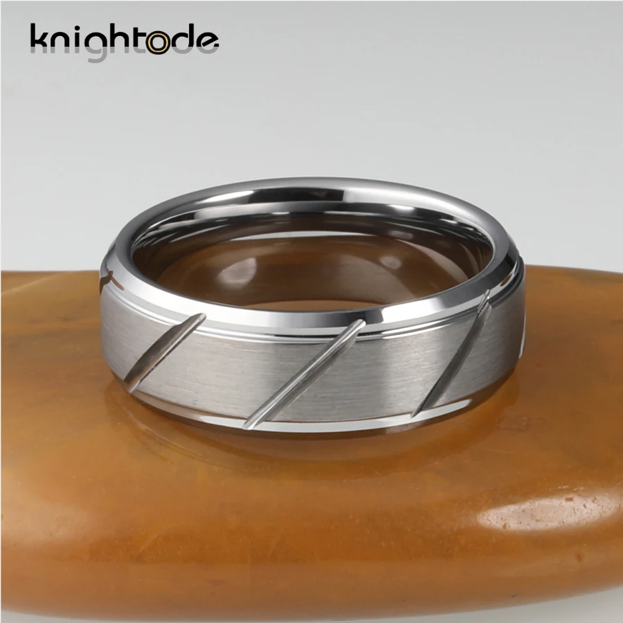 8 мм вольфрамовое кольцо простые классические ювелирные изделия для мужчин и