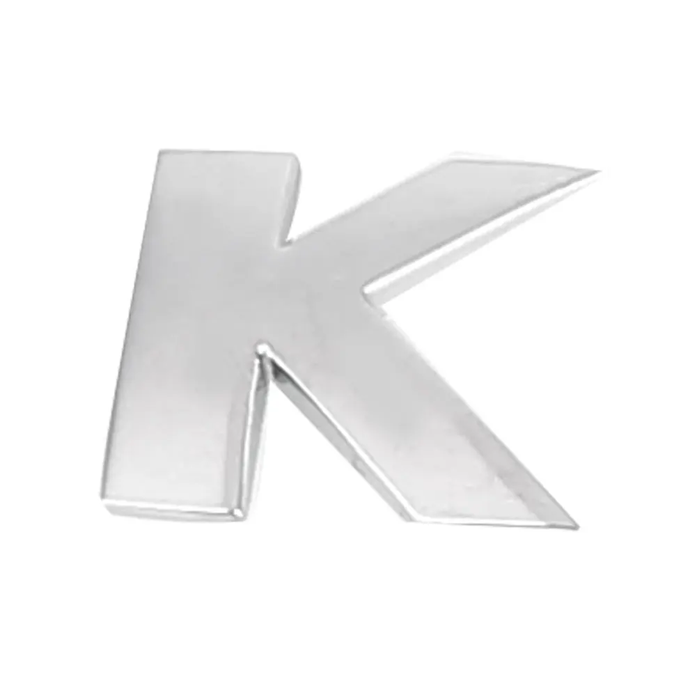 DIY металлические буквы-Стикеры, автомобильная эмблема, буквенная наклейка с цифрами, серебряный значок, наклейка - Цвет: K