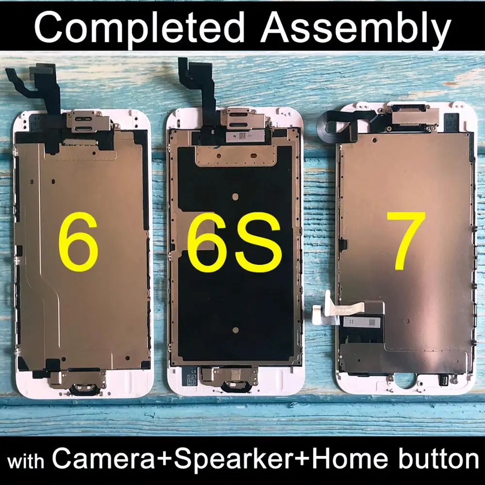 Дешево Для iphone 6 ЖК полный комплект в сборе полный сенсорный экран для iphone 6S Замена дисплея для iphone 7 ЖК камера + кнопка home