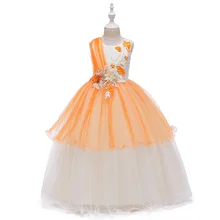 Длинное рождественское платье для девочек; детское платье принцессы; вечерние костюмы для свадьбы; детское длинное платье для дня рождения для девочек; От 4 до 14 лет