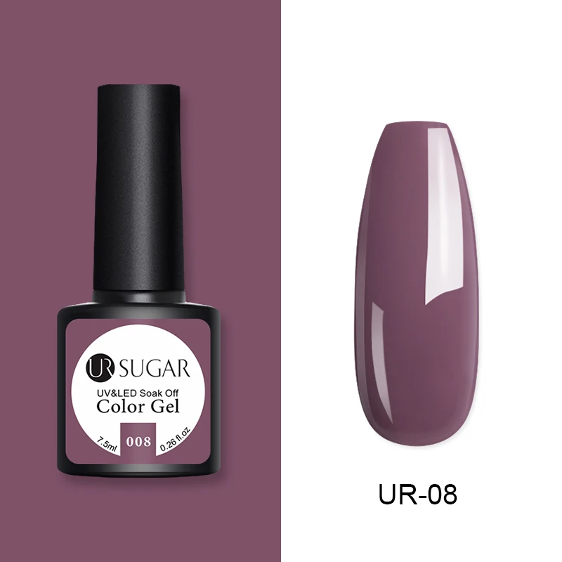 008 Ur Sugar 7,5 мл голографический Блеск УФ-Гель-лак темно-коричневые блестки Гель-лак замачиваемый УФ-Гель-лак дизайн ногтей Гель-лак светодиодный - Цвет: 008
