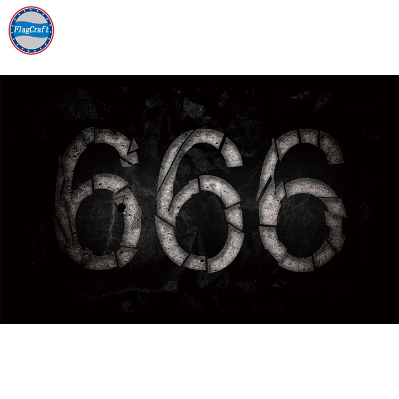 Polyester Flag Satan Banner Satan Flags Satan 666 666 Decor