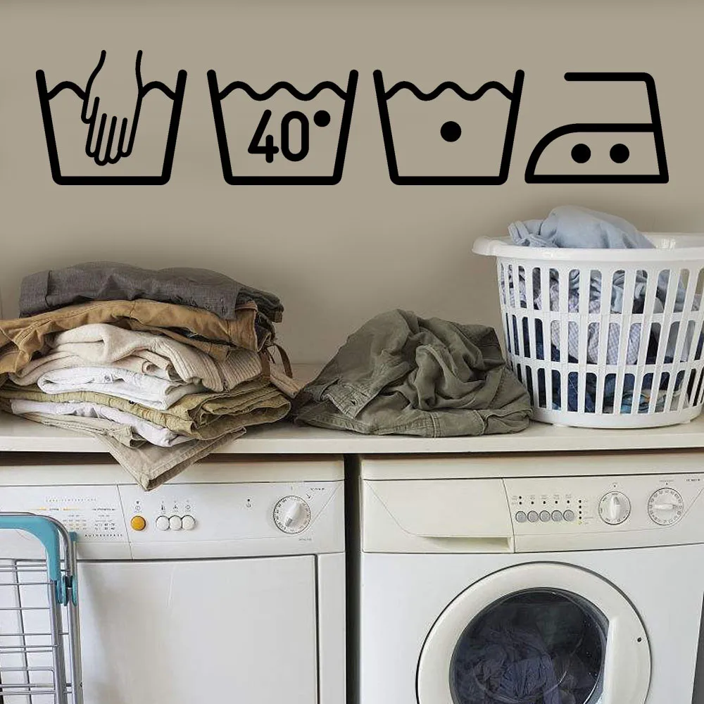 Hot Sale Washing Machine Removable Art Vinyl Mural Home Room Decor Wall Stickers On the For Laundry Rooms 2019 Wallpaper &ampc | Дом и сад