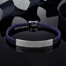 Полный Ctrystals S925 серебро Длинные циркон тег макраме браслет Для женщин моды из горного хрусталя браслет Монако, ювелирные изделия