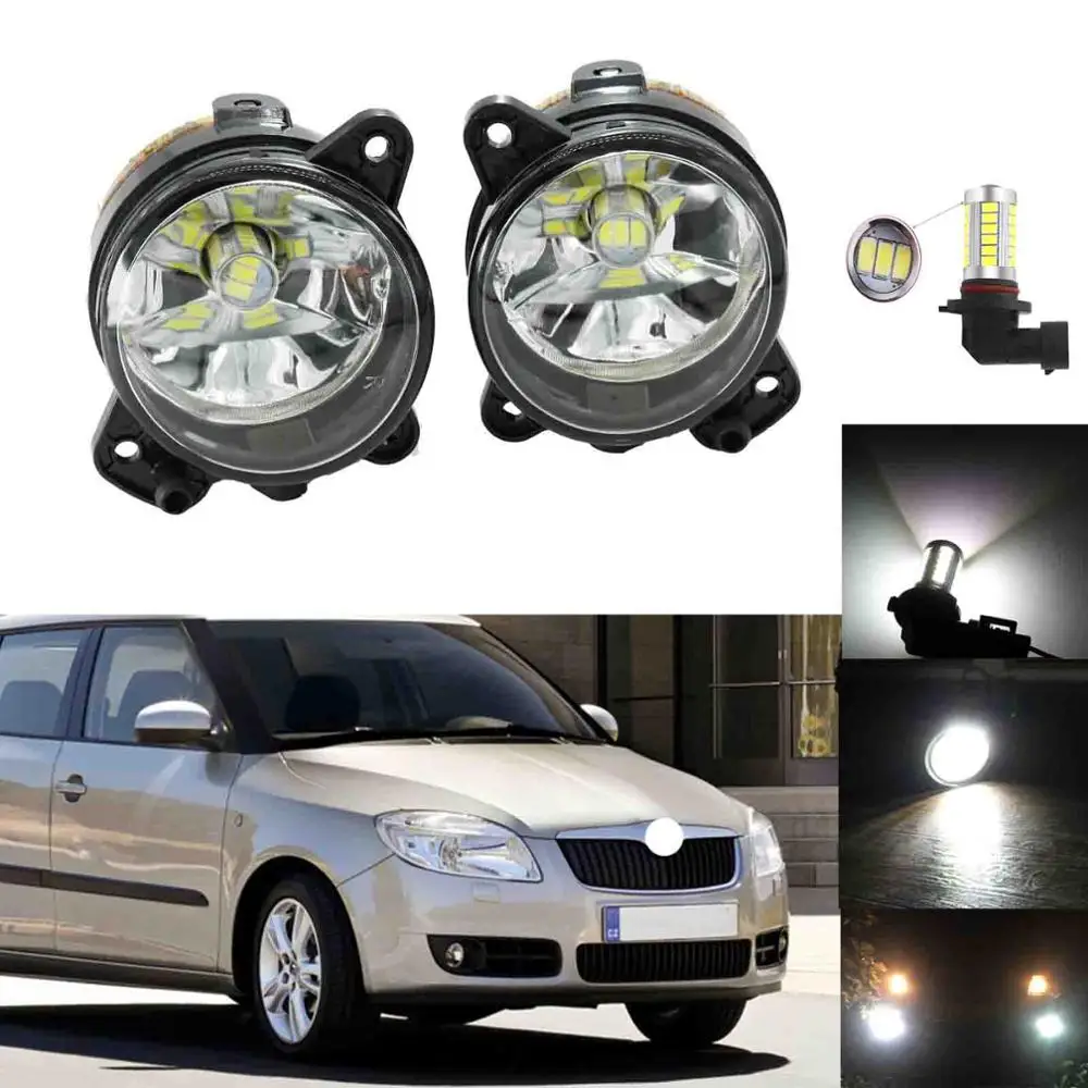 СВЕТОДИОДНЫЙ Автомобильный светильник для Skoda Fabia MK2 2007 2008 2009 2010 Roomster 2006 спереди