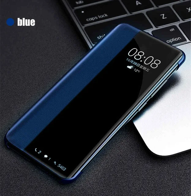 Blue Кожаный чехол с откидной крышкой на honor 20 10 9 lite 8x чехол для Huawei Y7 y6 p smart mate 20 10 pro p30 p20 p10 plus nova 4 3 - Цвет: Blue