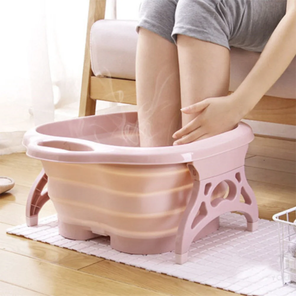 

Collapsible Foot Spa Bath Tub with Massaging Rollers Health Care for Tired Sore Feet BJStore