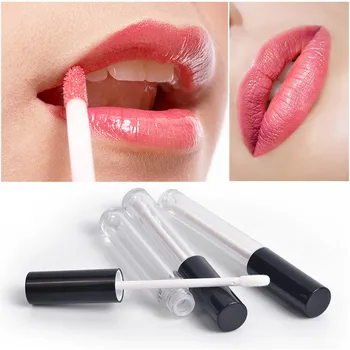 

5ml Empty Lip Gloss Bottle 5pcs Lip Glaze Tubes Transparent Lipgloss Tube Refillable,makeup For Diy Lipstick Cosmetic Container