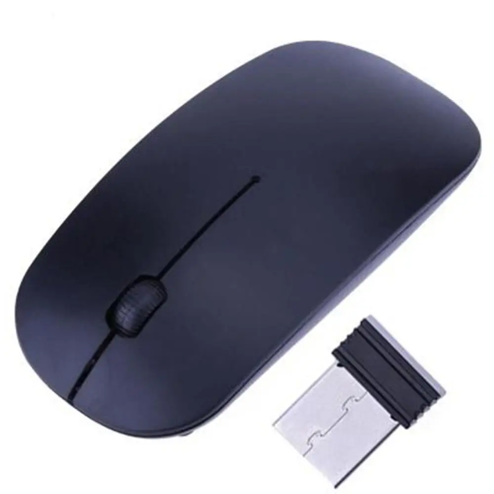 

Ultra-Thin Wireless Mouse Super Slim Receiver 2.4Ghz Notebook Desktop Computer Game Low Battery Indicator USB Fast Data Transfer