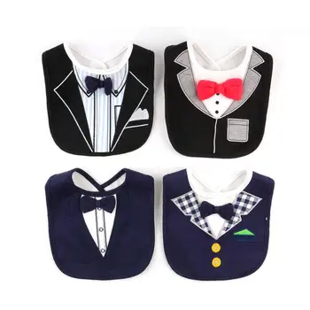 

Removable Baby Bibs Waterproof Babys Kids Dinner Feeding Bib Saliva Towel Child Red Bow Tie 3D Dress-shaped