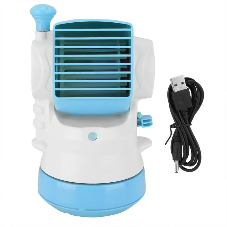 Синий Ventilador бытовой портативный Настольный USB кондиционер вентилятор увлажнитель воздуха охладитель воздуха кондиционер для дома - Цвет: Синий