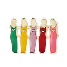 Эмаль пять сестер 5 лучшая брошка «Друзья» булавки BFF брошь сестра брошь