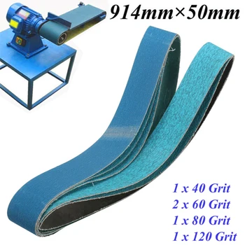 

2 X 36 40-120 Grit Sanding Belt For Metal Wood Grinding Abrasive Tool 5 Pack