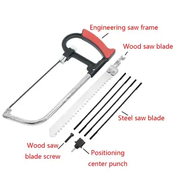 

7 in 1 DIY Hand Saw Multipurpose Small Hacksaw Frame with Bar Model Steel Jigsaw