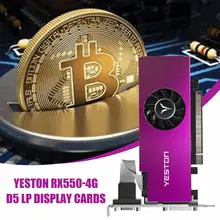 Yeston RX550-4G D5 LP Grafikkarten Radeon Chill 4GB Speicher GDDR5 128Bit 6000MHz VGA + HDMI-Kompatibel + DVI-D GPU