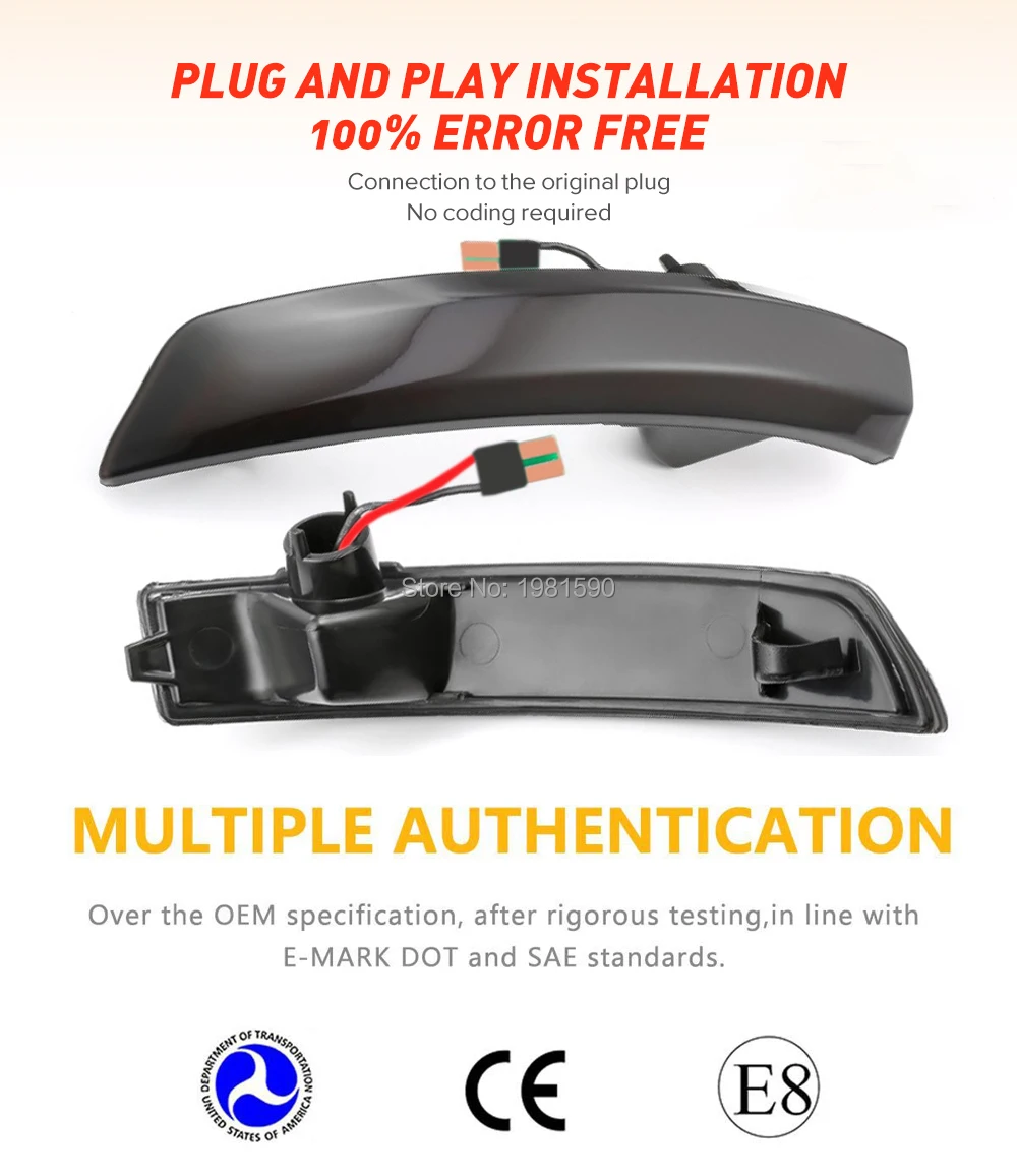Transformar a Luz do Sinal Luz para Ford Dinâmico Lateral Espelho Retrovisor Indicador Blinker Focus 3 Mk2 Mk3 Mondeo Mk4 2 Pçs Led Asa 7 blinker luz para ford focus 2 3 mk2 mk3 mondeo mk4
