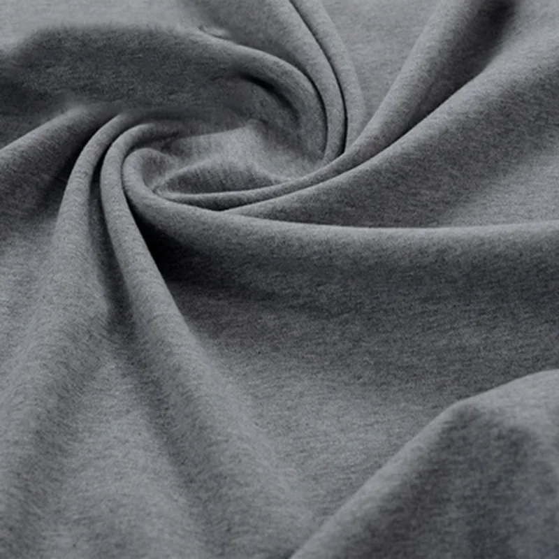 dark grey Ворсистая хлопковая трикотажная ткань для малышей, детская одежда, однотонная Удобная хлопковая фланелевая ткань - Цвет: dark grey