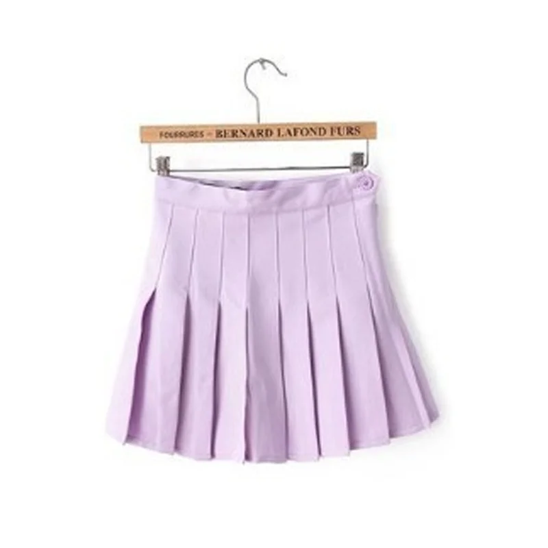 Плиссированная теннисная юбка в клетку, короткие спортивные юбки, униформа Чирлидера с внутренними шортами, нижнее белье для теннисный корт, бадминтон - Color: Purple