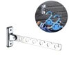 Folding Stainless Steel Wall Mounted Hanger Hook Wardrobe Cloakroom Fold Hanger 1