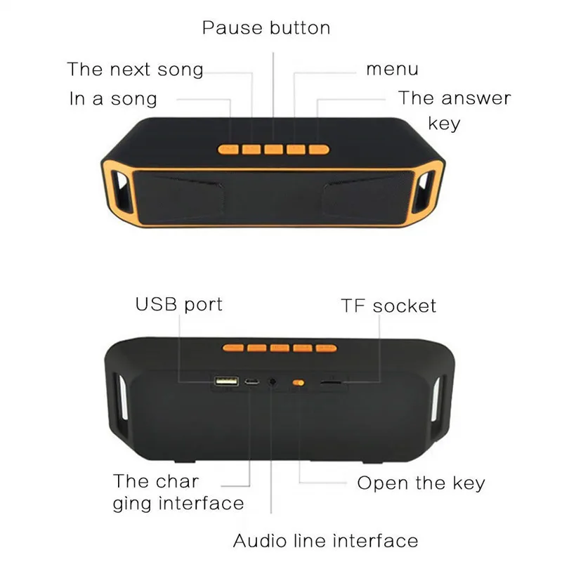 EPacket портативный Bluetooth динамик беспроводной стерео с HD аудио и улучшенным басом встроенный двойной драйвер