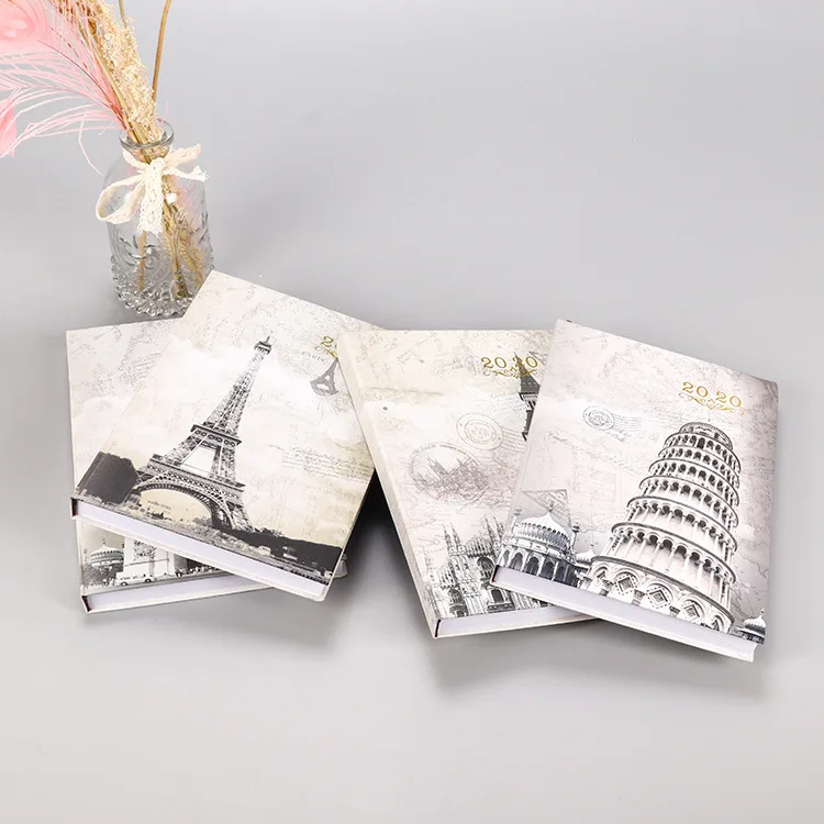 Agenda.1-.12 English / Spanish optional Notebook A5 14* 21 cm, thick waterproof paper hardcover, 160 sheets, 80 GSM