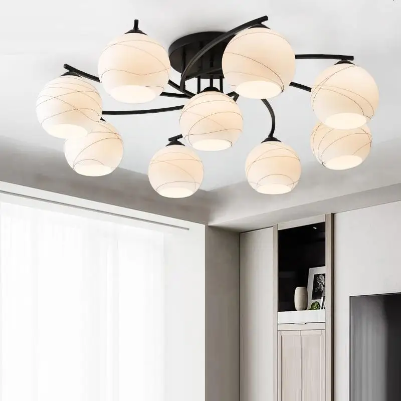 Lampen современный Lampada для п Luminaria De Teto Гостиная светильник светильники черный потолочный светильник