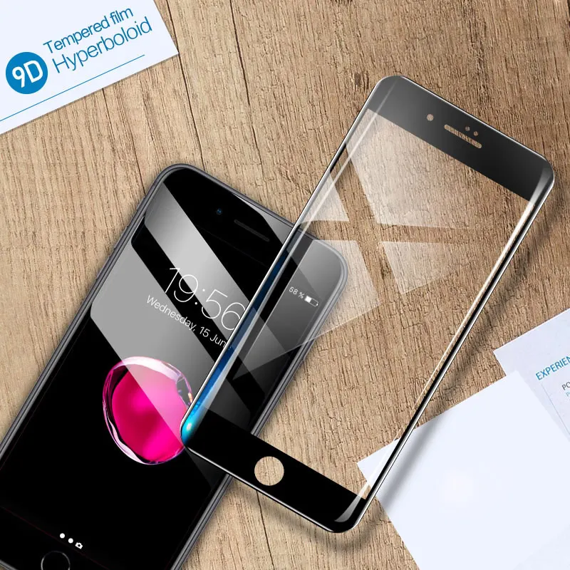 For iPhone 7 8 Защита экрана для iPhone 6 6s 7 8 Plus X 9D стекло для iPhone XR X XS MAX 7 8 Защита экрана защитное стекло - Цвет: For iPhone 7 8