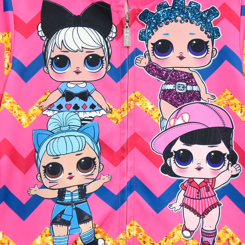 Nueva sorpresa muñeca de dibujos animados LOl chaqueta con capucha cabeza grande muñeca chica patrón cremallera camisa en el suéter de los niños + bolsa|Disfraces para niñas| - AliExpress