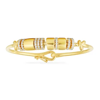 

SLJELY New Real 925 Sterling Silver Jewelry Yellow Gold Color Bangle with Sliding Multi Circles Rings for Women Fashion Bracelet