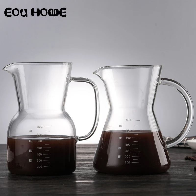 800ml Leadfree Glass Coffee Pots High Temperature Resistant Heatable