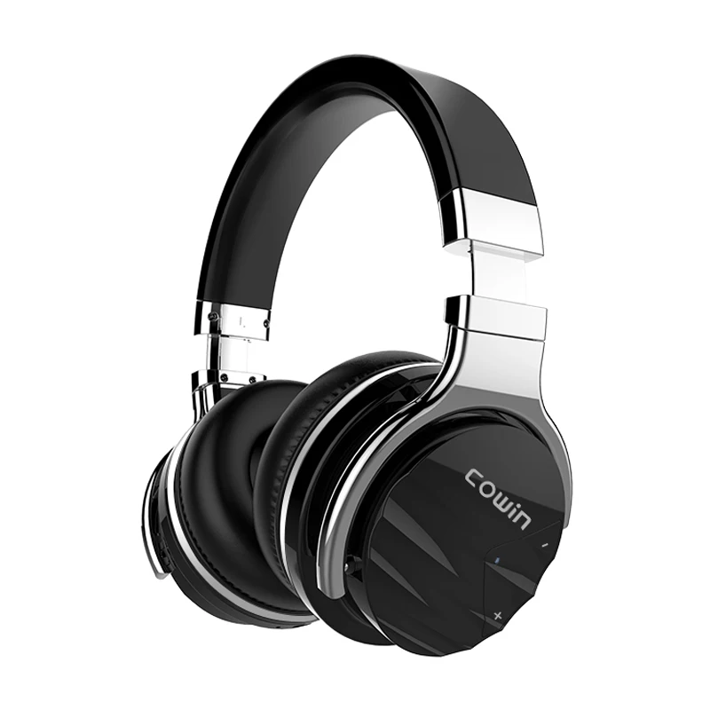Cowin E7 MAX ANC Bluetooth Наушники Hi-Fi беспроводная гарнитура активные наушники с шумоподавлением стерео Бас-повязка наушники - Цвет: Black