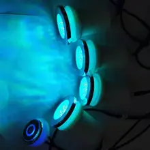 4 шт. muitc Цвет RGB led спа светильник s Водонепроницаемый светодиодный светильник горячая ванна светильник s с 1 шт. светильник переключатель контроллер 1 шт. адаптер 12 В DC 1A