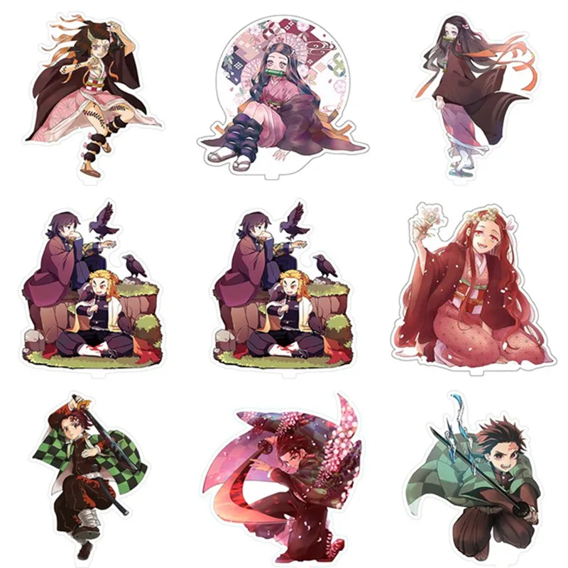 Demon Slayer: Kimetsu No Yaiba Kamado Tanjirou Kamado Nezuko Kochou Shinobu милые и забавные мультяшные акриловые очаровательные фигурки