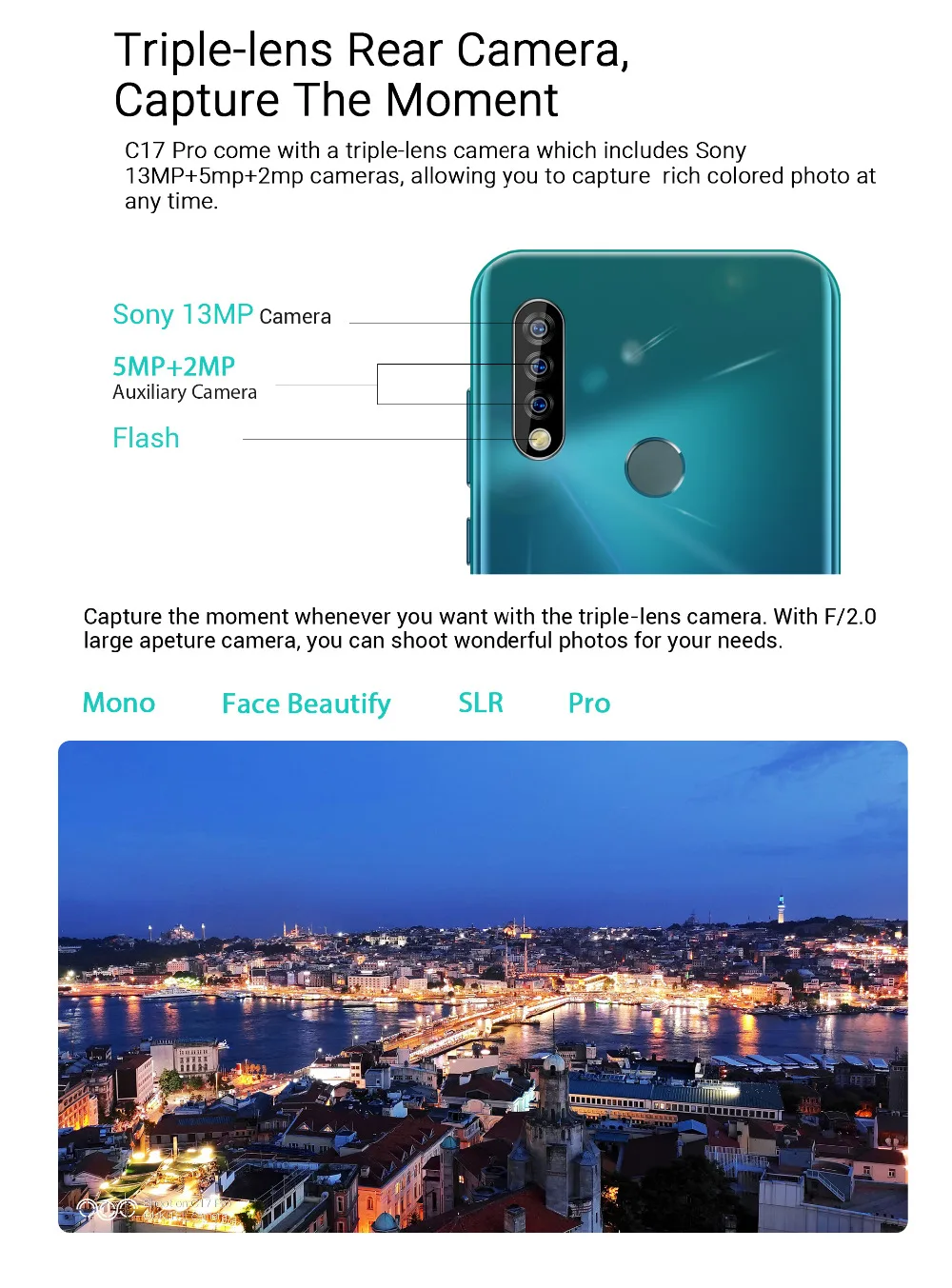 Смартфон OUKITEL C17 Pro 4 Гб+ 64 Гб, 6,35 дюймов, тройная камера, андроид 9.0, 8 ядер, 3900 мАч, двойной 4 Гб LTE телефон, распознавание лица, отпечаток пальца, мобильный телефон