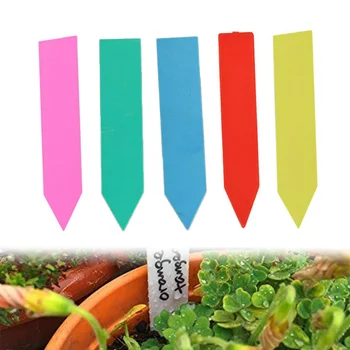 

100pcs Plant Marker Garden Labels Flexible Plastic Tags Nursey Seedlings Herbs Colorful Plant Markers Garden Bonsai Succulent