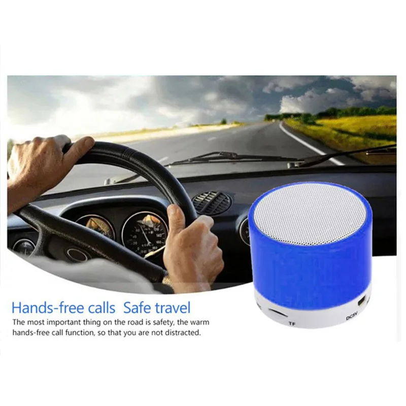 Blue S10 мини беспроводной открытый Bluetooth динамик Поддержка U диск TF карта универсальный мобильный телефон музыка портативный динамик - Цвет: Blue