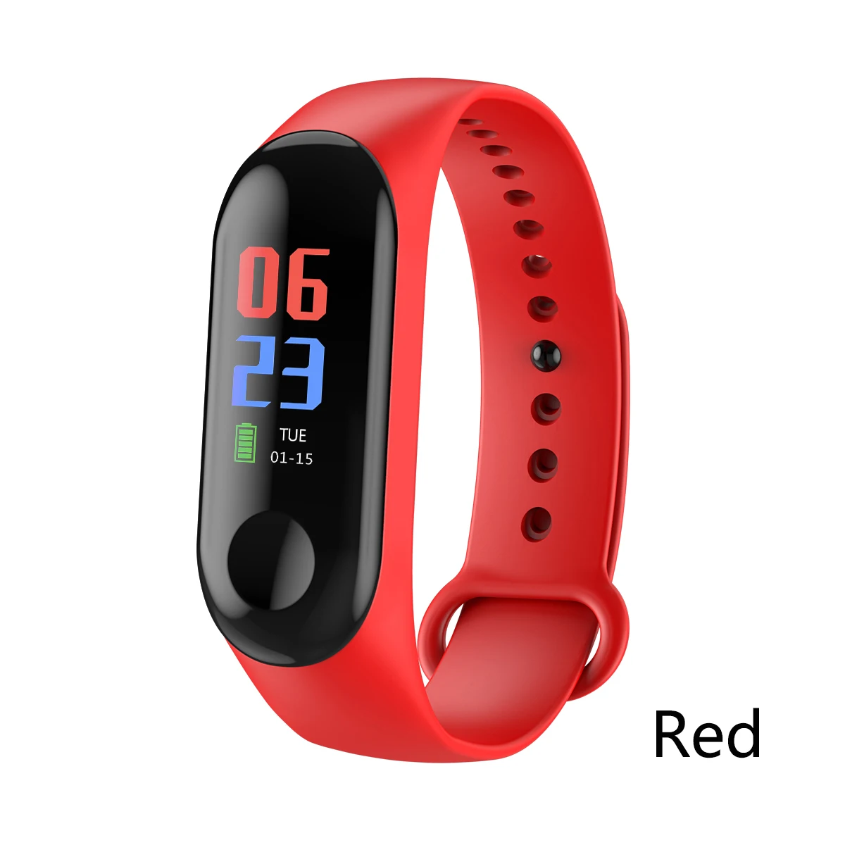 Умный Браслет M3c браслет IP68 Профессиональные Водонепроницаемые фитнес-часы пульсометр кровяное давление спорт здоровье для Ios Android - Цвет: red