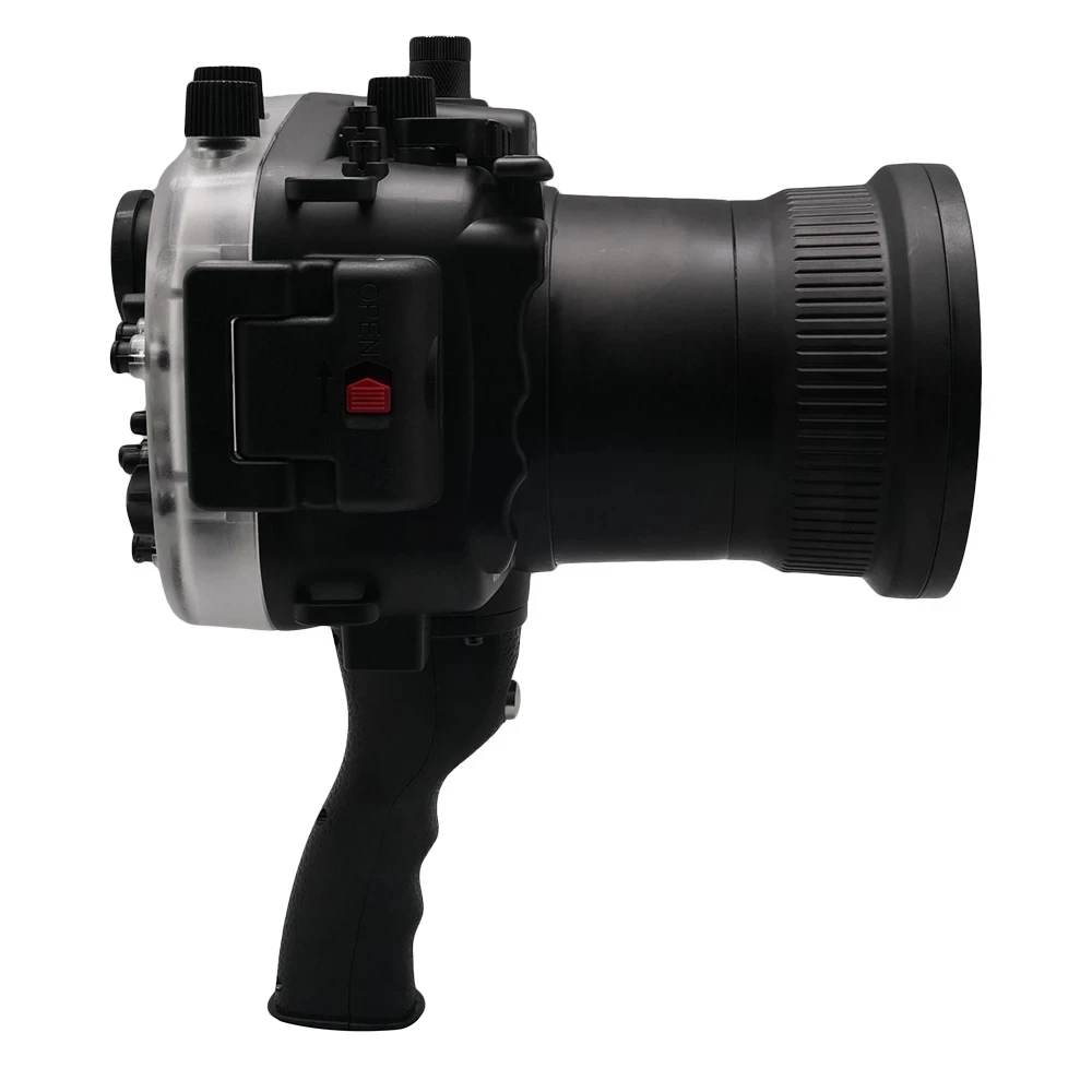 40 м/130 футов для sony A7 II A7R II A7S II Корпус для подводной камеры чехол для дайвинга с пистолетной рукояткой(длинный порт) 90 мм объектив белый черный