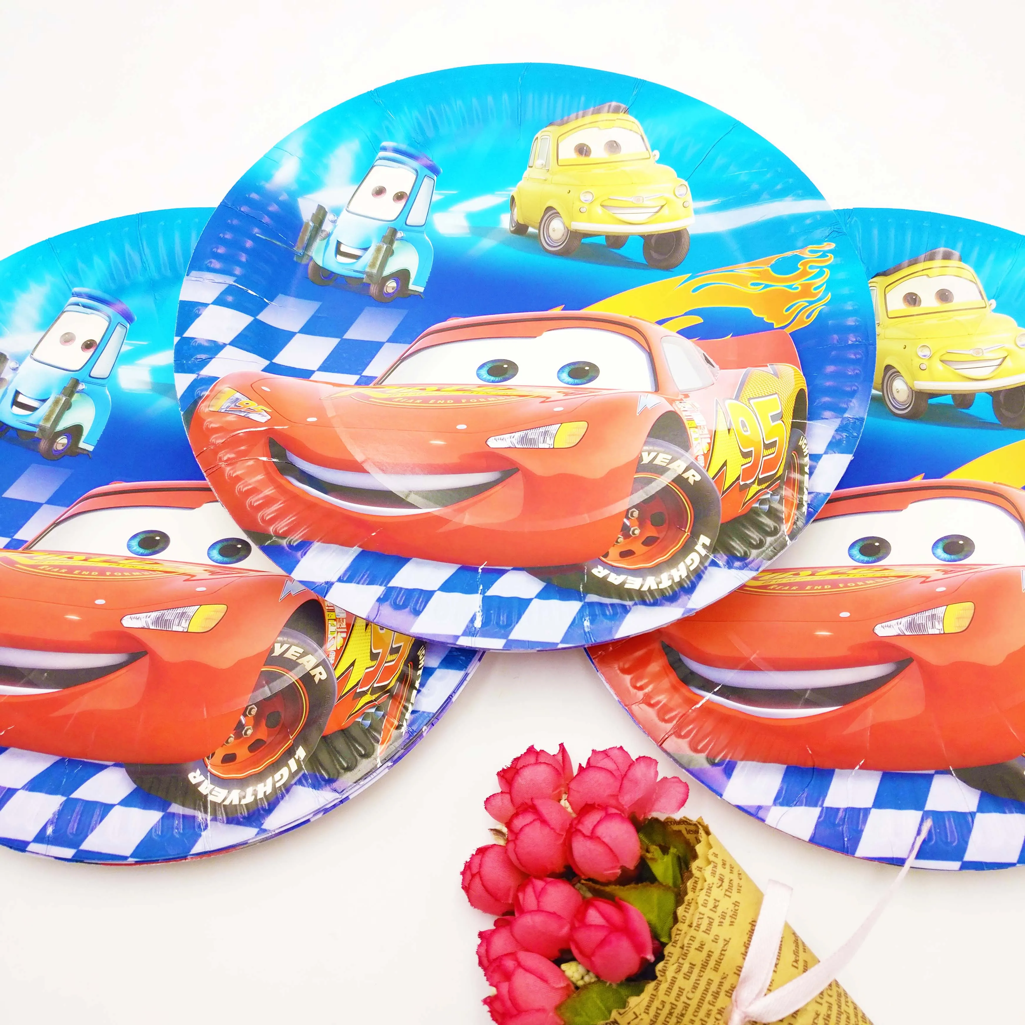 61 Pieces Disney Foudre Mcqueen Dessin Anime Voitures Assiette En Papier Enfants Garcons Faveur Joyeux Anniversaire Fete Fournitures Decor Aliexpress