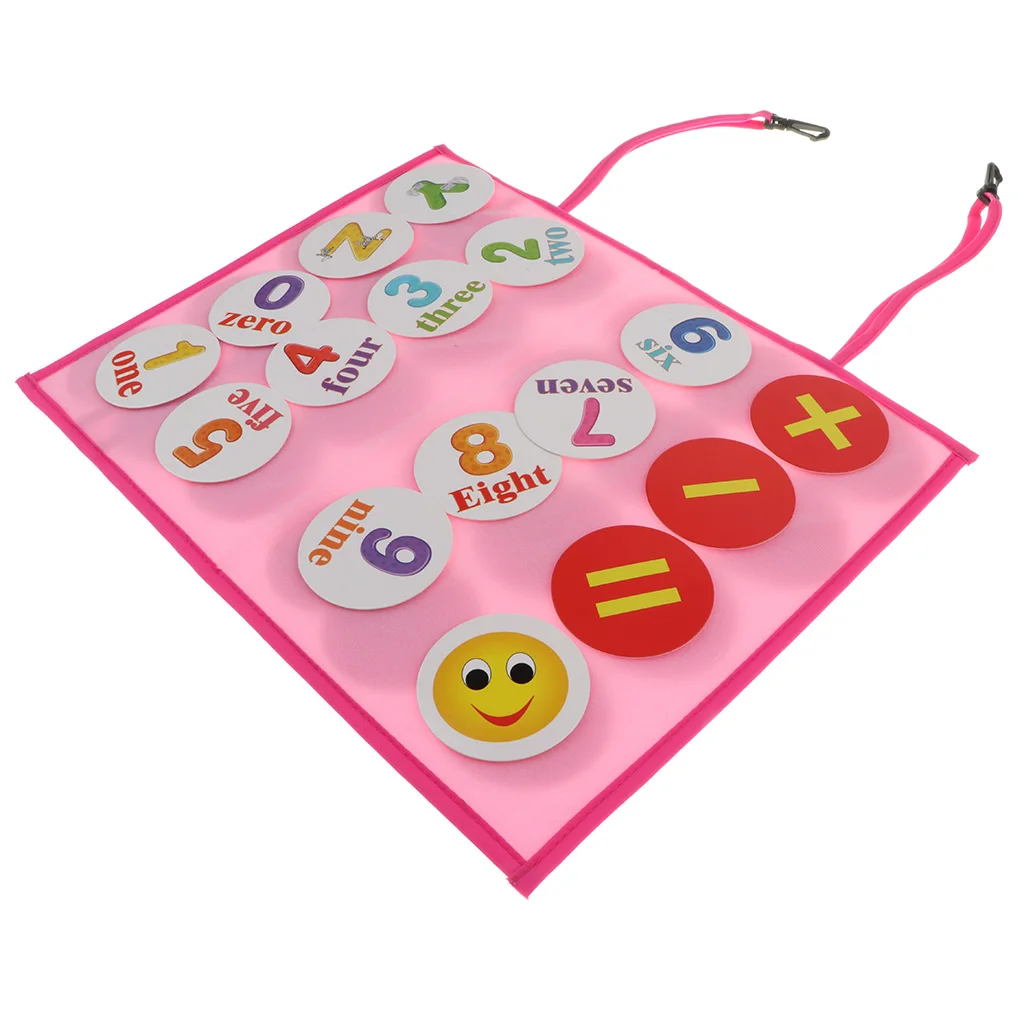 Kids Educational Toys Alphabet Letters Numbers Sticker Cards Hanger Board
