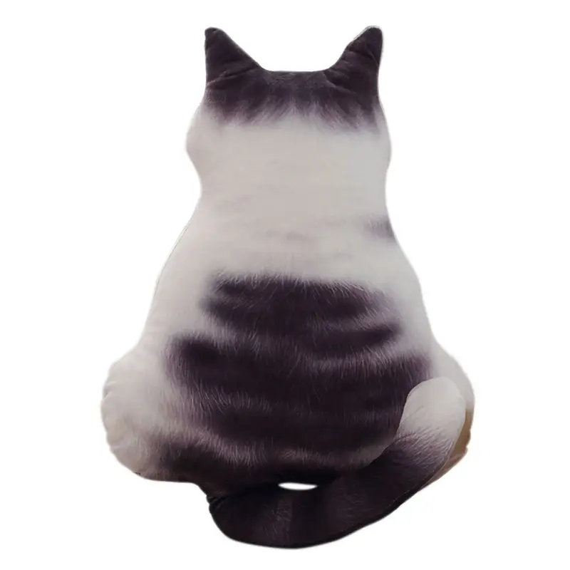 A Имитация 3D печать кошка Задняя накладка плюшевая игрушечная кошка подарок диванные подушки декоративная наволочка для подушки - Цвет: A