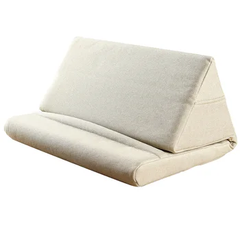 

Portable Laptop Tablet Pouch Storage Foldable Tablet Pillow for Ipad Stand Holder Foam Lap Rest Cushion Home Office(Khaki)