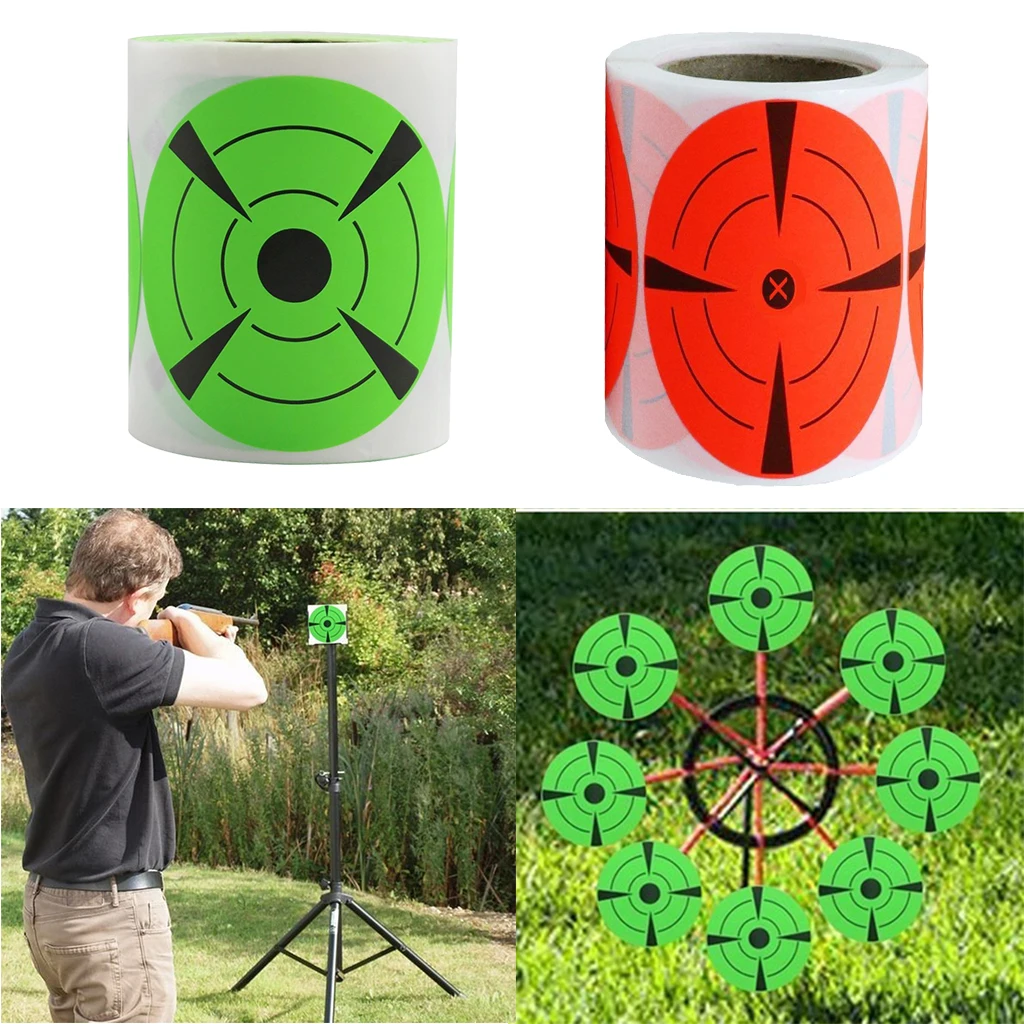125 Pieces Shooting Target Stickers 3inch Round Target Dots Stickers Roll for Shooting Strong Adhesive Shooting Target Pasters