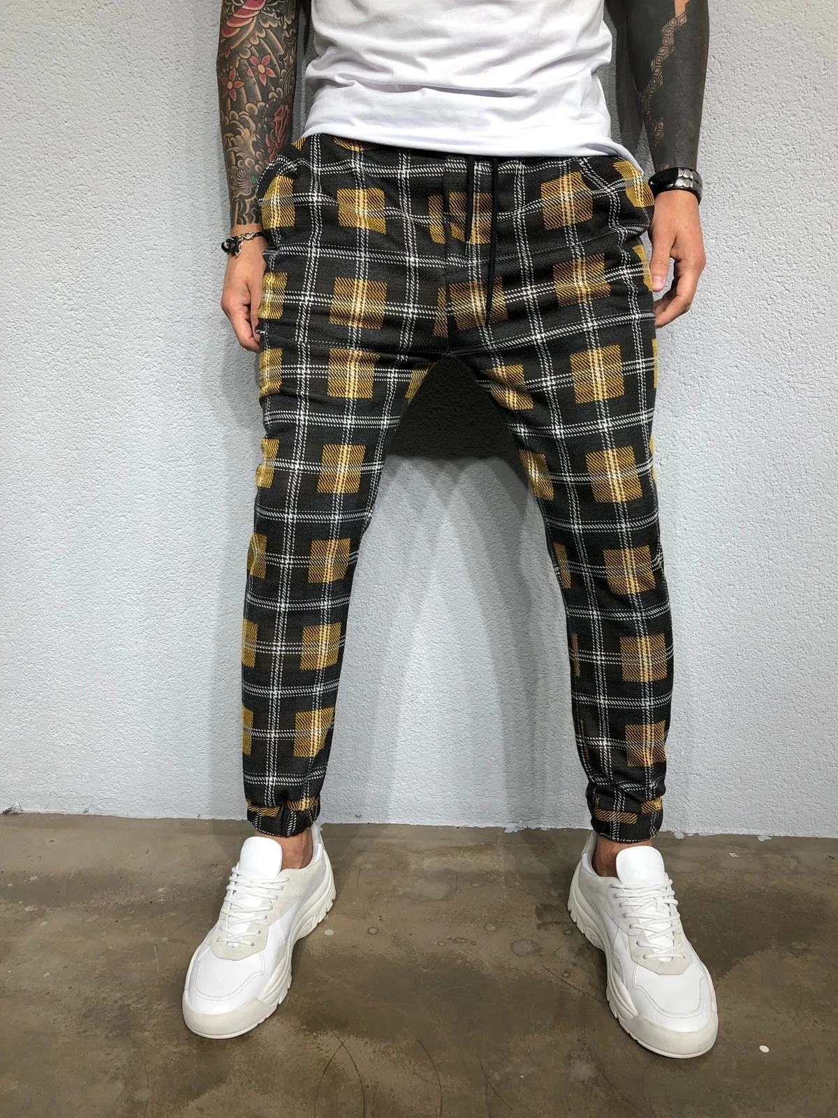 tartan long pants
