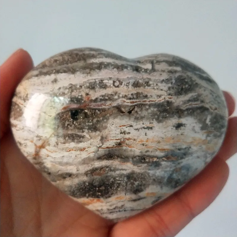 Natural sea jasper stone sea gem heart crystal stone mineral specimen crystal ston