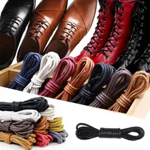 

1Pair Leather Shoelaces Cotton Waxed Shoelaces Round Shoe laces Boot Shoes Laces Waterproof Leather Shoelace For Shoes Strings