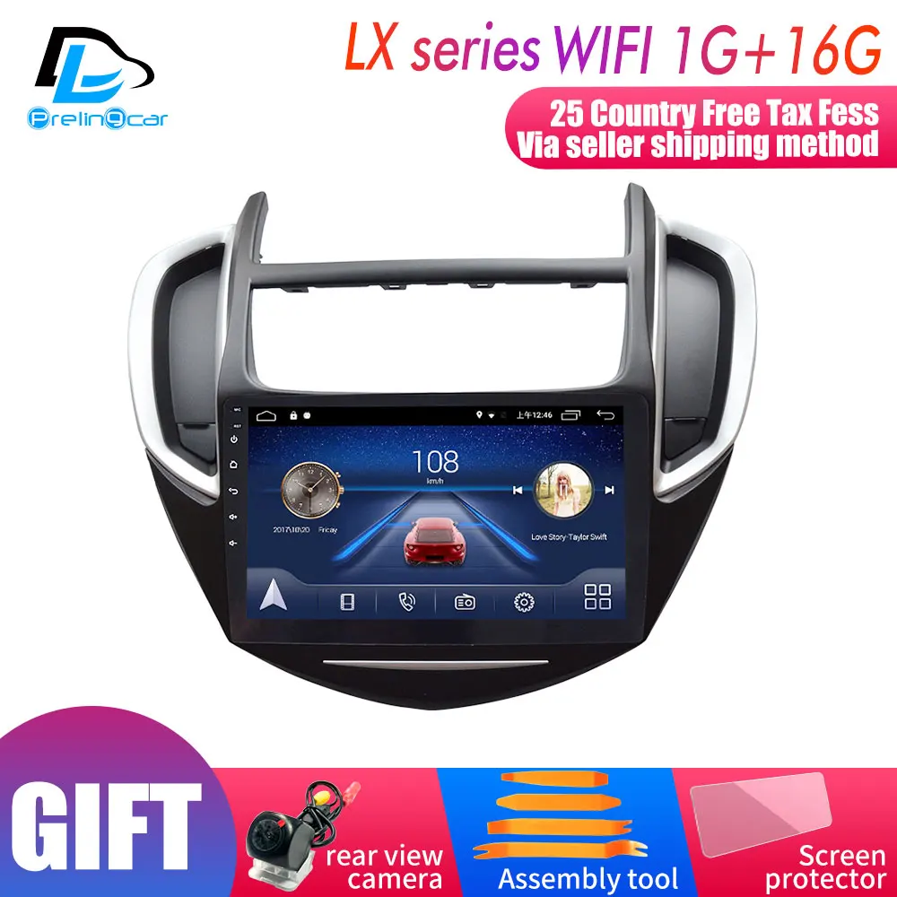 4G Lte Android 9,0 Автомобильный мультимедийный навигатор gps DVD плеер для Chevrolet Trax трекер 15 16 17 18 лет ips экран радио - Цвет: LX player 1G16G