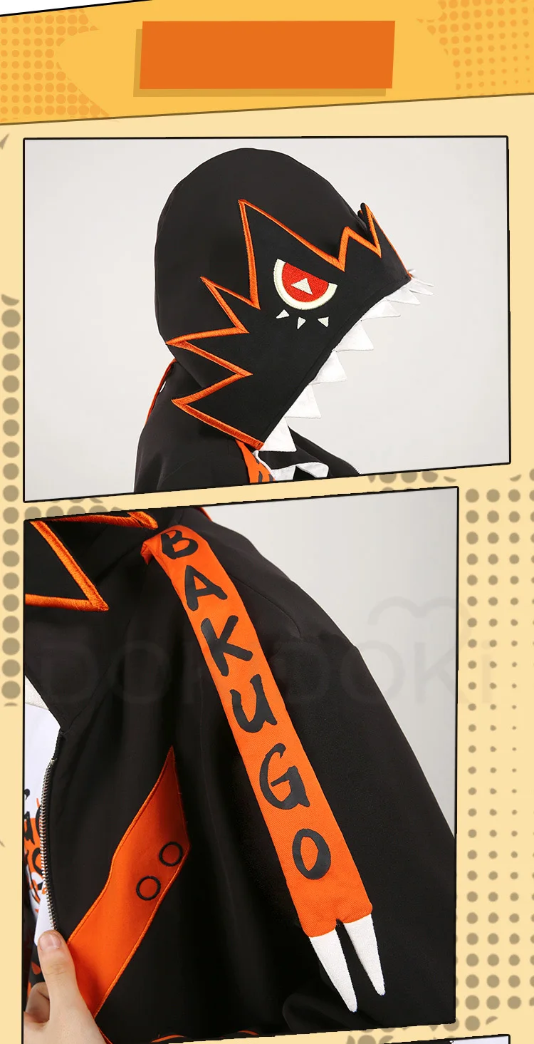 DokiDoki аниме мой герой Academy Косплей Boku No Hero Academy Bakugou костюм кацуки для косплея костюм динозавра Doujin мужской костюм