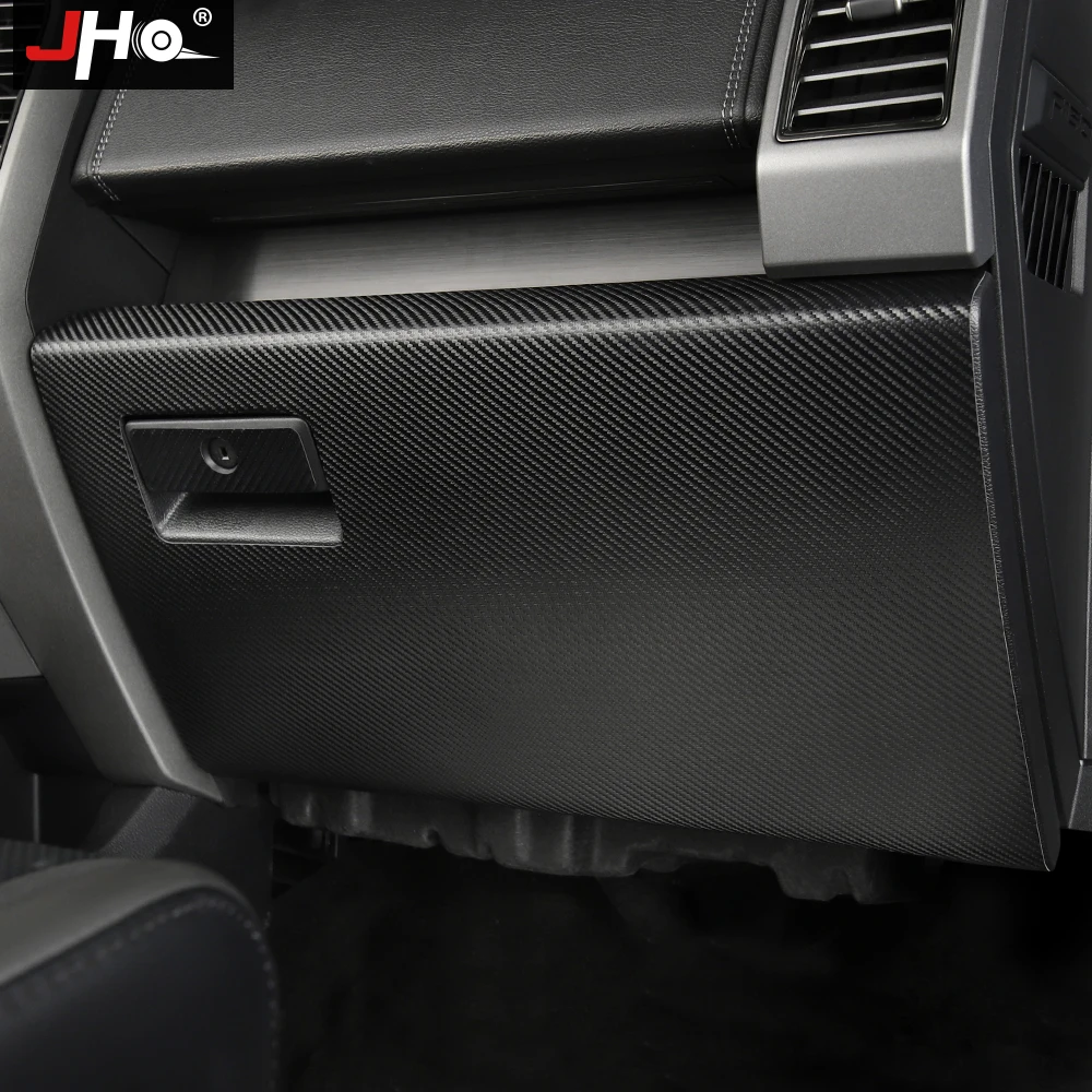 

JHO Carbon Grain Faux Leather Anti-kicking Sticker For 2017-2020 Ford F150 4-door Raptor XLT 2018 2019 Car Accessories